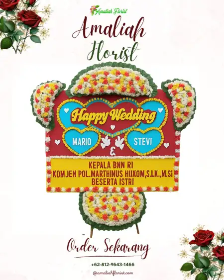 Papan Bunga Pernikahan Bagon